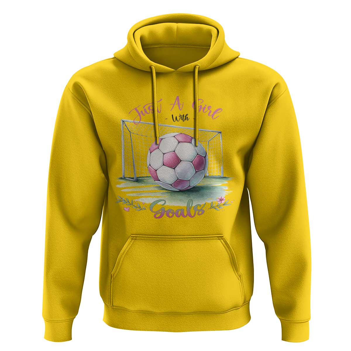 Just A Girl With Goals Hoodie Soccer Gift For Her
