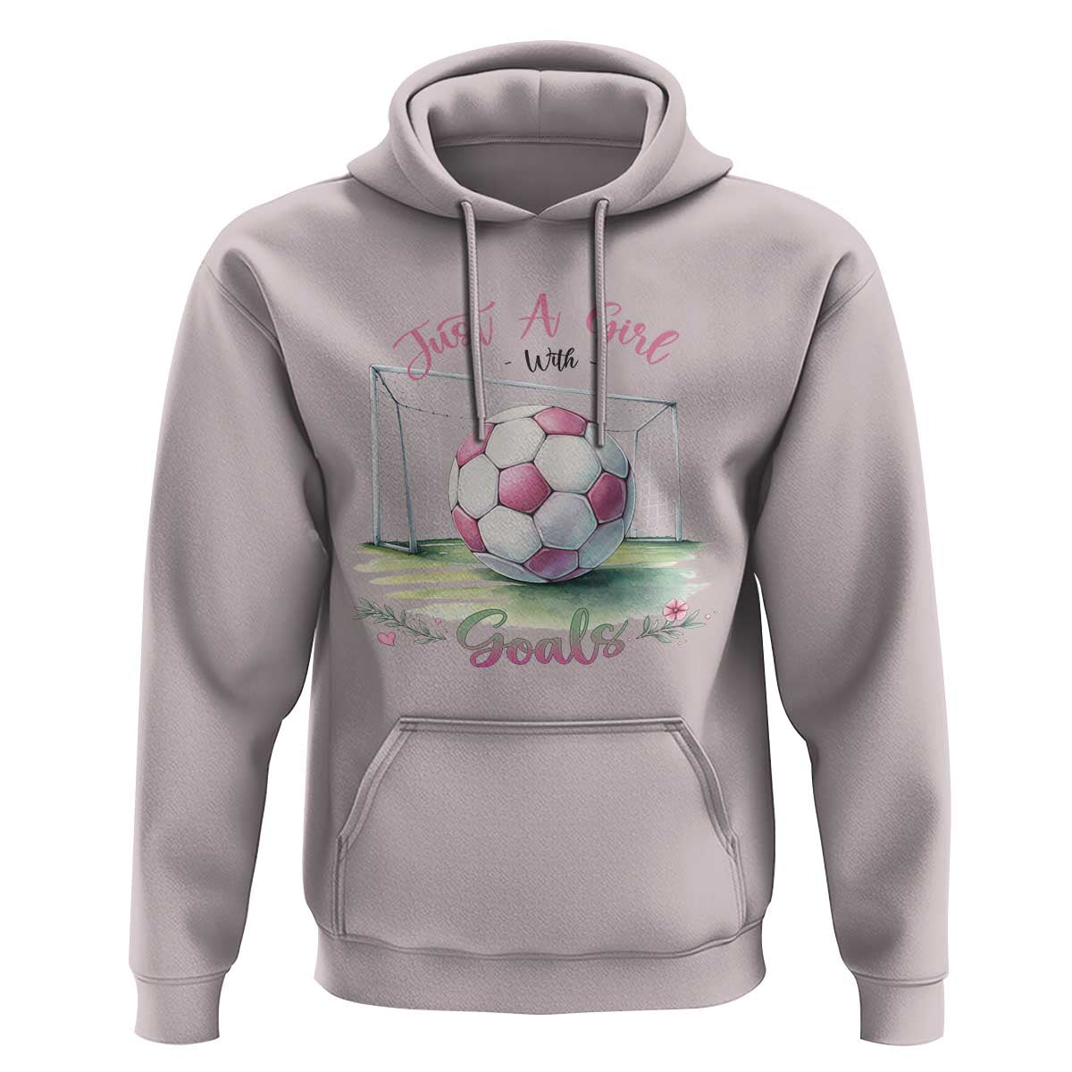Just A Girl With Goals Hoodie Soccer Gift For Her
