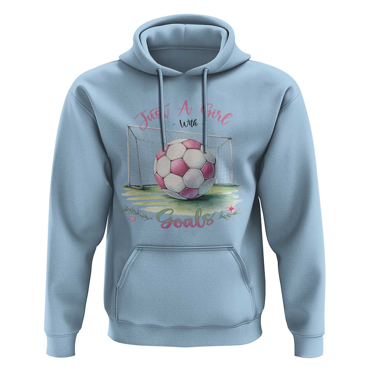Just A Girl With Goals Hoodie Soccer Gift For Her