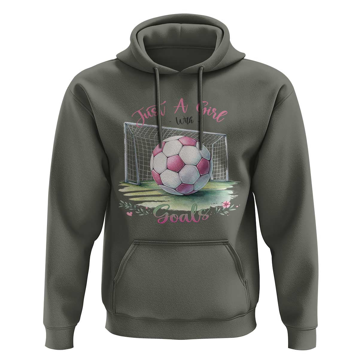 Just A Girl With Goals Hoodie Soccer Gift For Her