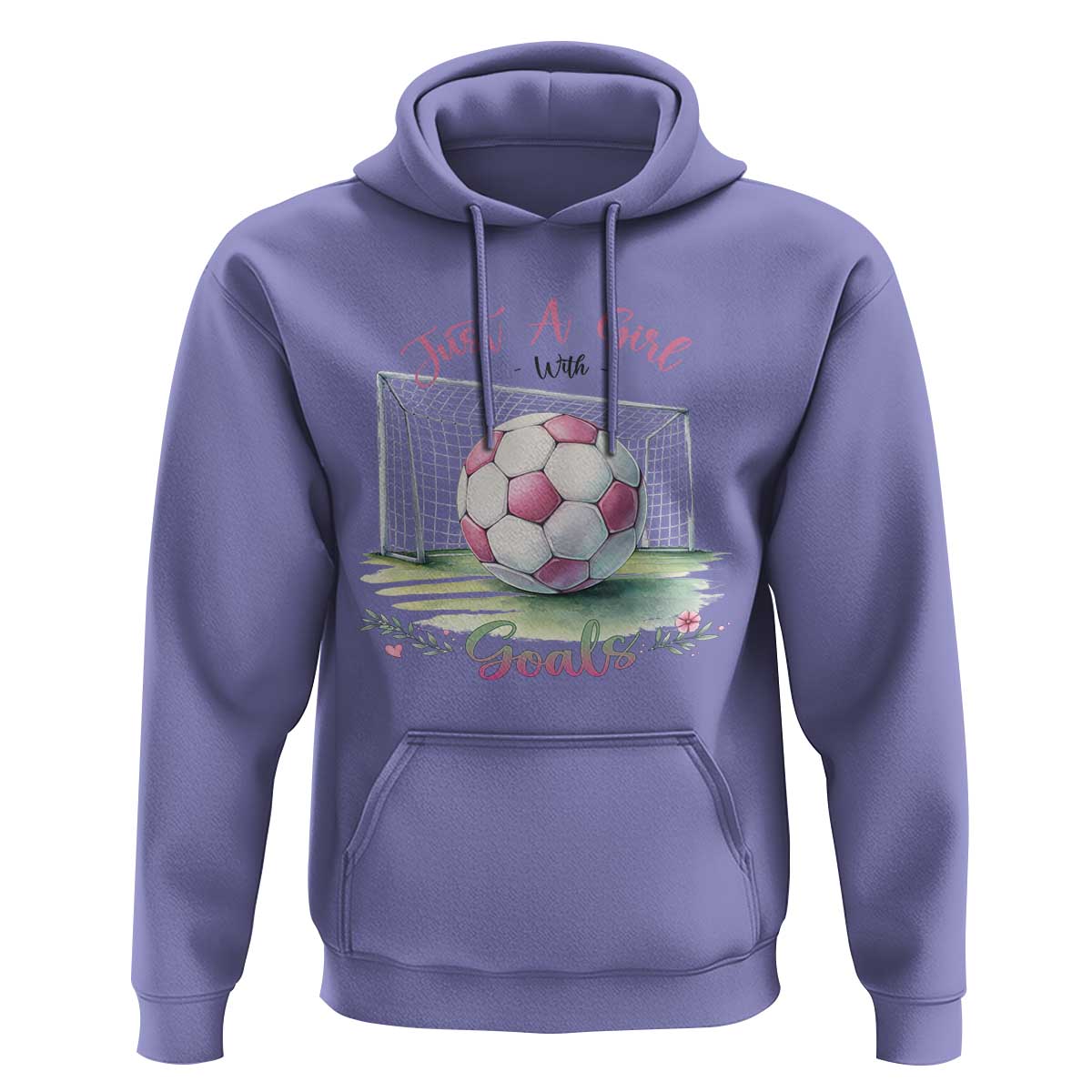Just A Girl With Goals Hoodie Soccer Gift For Her