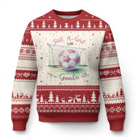 Just A Girl With Goals Ugly Christmas Sweater Soccer Gift For Her