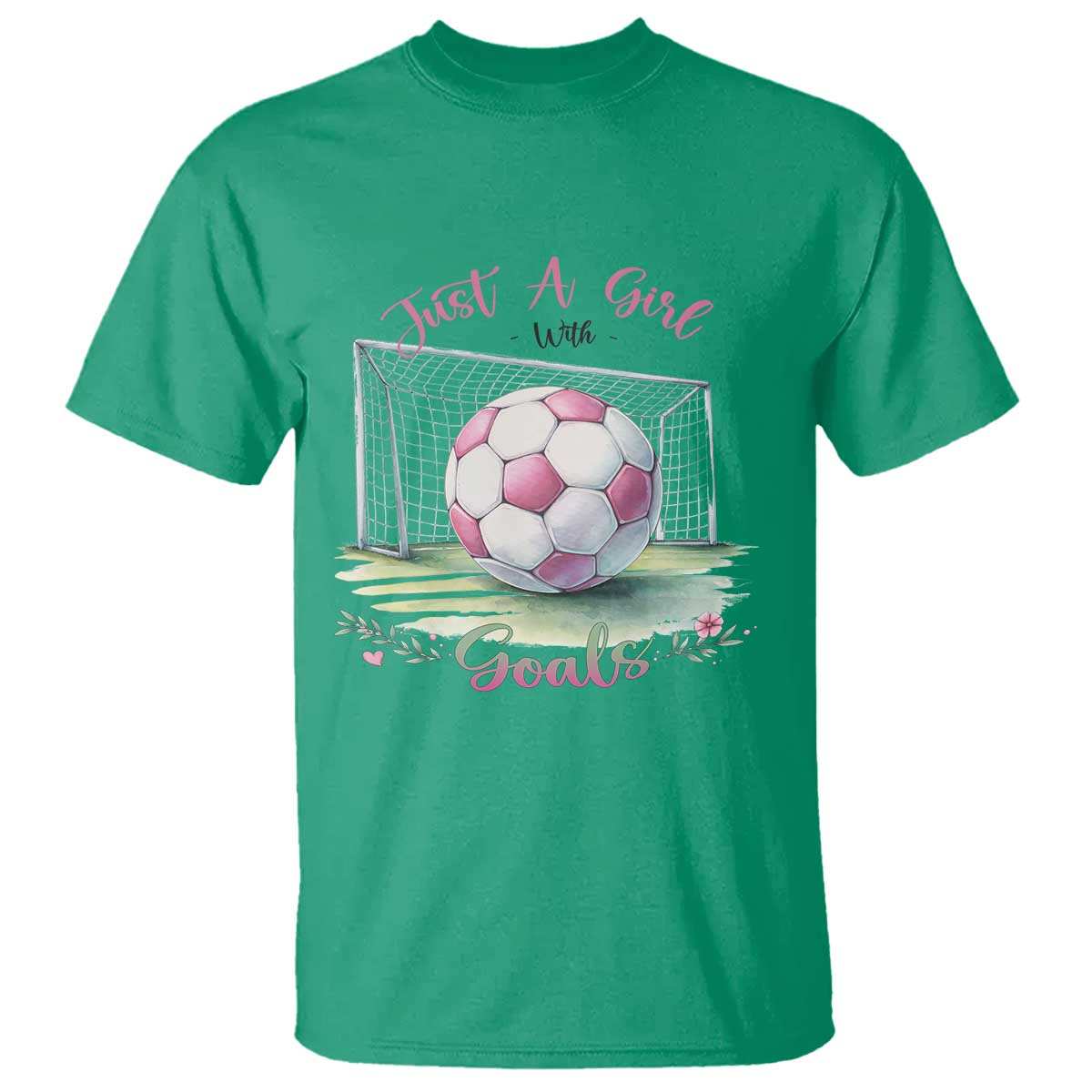 Just A Girl With Goals T Shirt Soccer Gift For Her