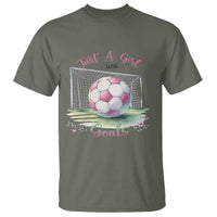Just A Girl With Goals T Shirt Soccer Gift For Her