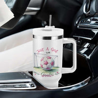 Just A Girl With Goals Tumbler With Handle Soccer Gift For Her