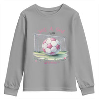 Just A Girl With Goals Youth Sweatshirt Soccer Gift For Her