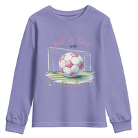 Just A Girl With Goals Youth Sweatshirt Soccer Gift For Her