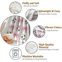 In My Soccer Girl Era Throw Blanket Funny Football Fan