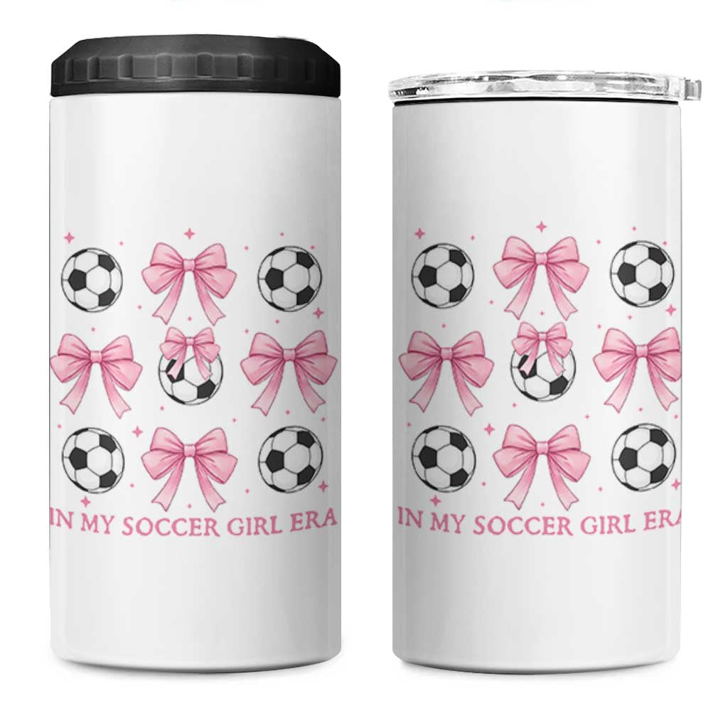 In My Soccer Girl Era 4 in 1 Can Cooler Tumbler Funny Football Fan