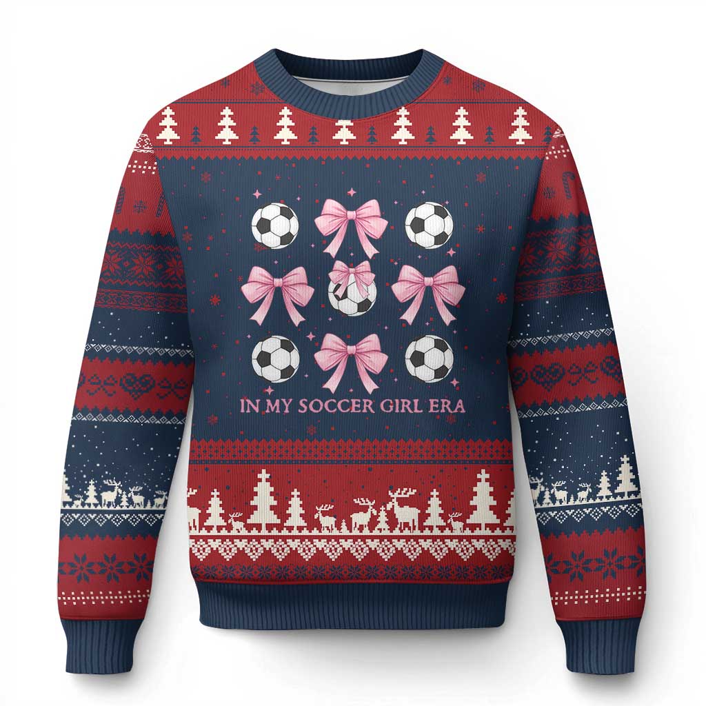 In My Soccer Girl Era Ugly Christmas Sweater Funny Football Fan