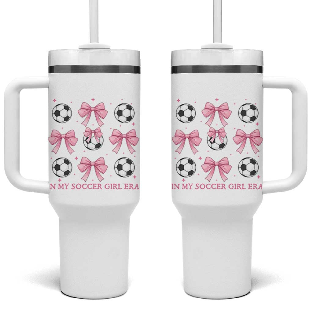 In My Soccer Girl Era Tumbler With Handle Funny Football Fan