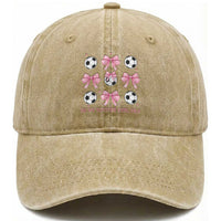 In My Soccer Girl Era Washed Cotton Baseball Cap Funny Football Fan