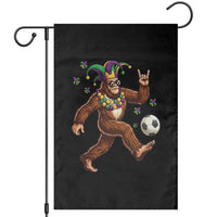 Funny Mardi Gras Bigfoot Playing Soccer Garden Flag Football Fan Gift