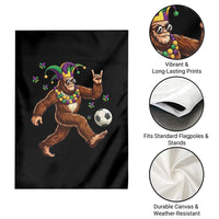 Funny Mardi Gras Bigfoot Playing Soccer Garden Flag Football Fan Gift