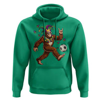 Funny Mardi Gras Bigfoot Playing Soccer Hoodie Football Fan Gift