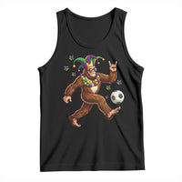 Funny Mardi Gras Bigfoot Playing Soccer Tank Top Football Fan Gift