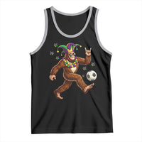 Funny Mardi Gras Bigfoot Playing Soccer Tank Top Football Fan Gift