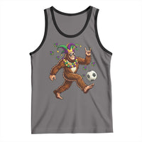 Funny Mardi Gras Bigfoot Playing Soccer Tank Top Football Fan Gift