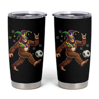 Funny Mardi Gras Bigfoot Playing Soccer Tumbler Cup Football Fan Gift