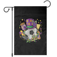 Mardi Gras Soccer Ball Garden Flag Funny Soccer Player Gift