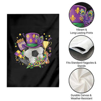 Mardi Gras Soccer Ball Garden Flag Funny Soccer Player Gift