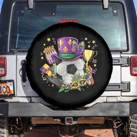 Mardi Gras Soccer Ball Spare Tire Cover Funny Soccer Player Gift