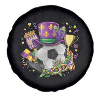 Mardi Gras Soccer Ball Spare Tire Cover Funny Soccer Player Gift