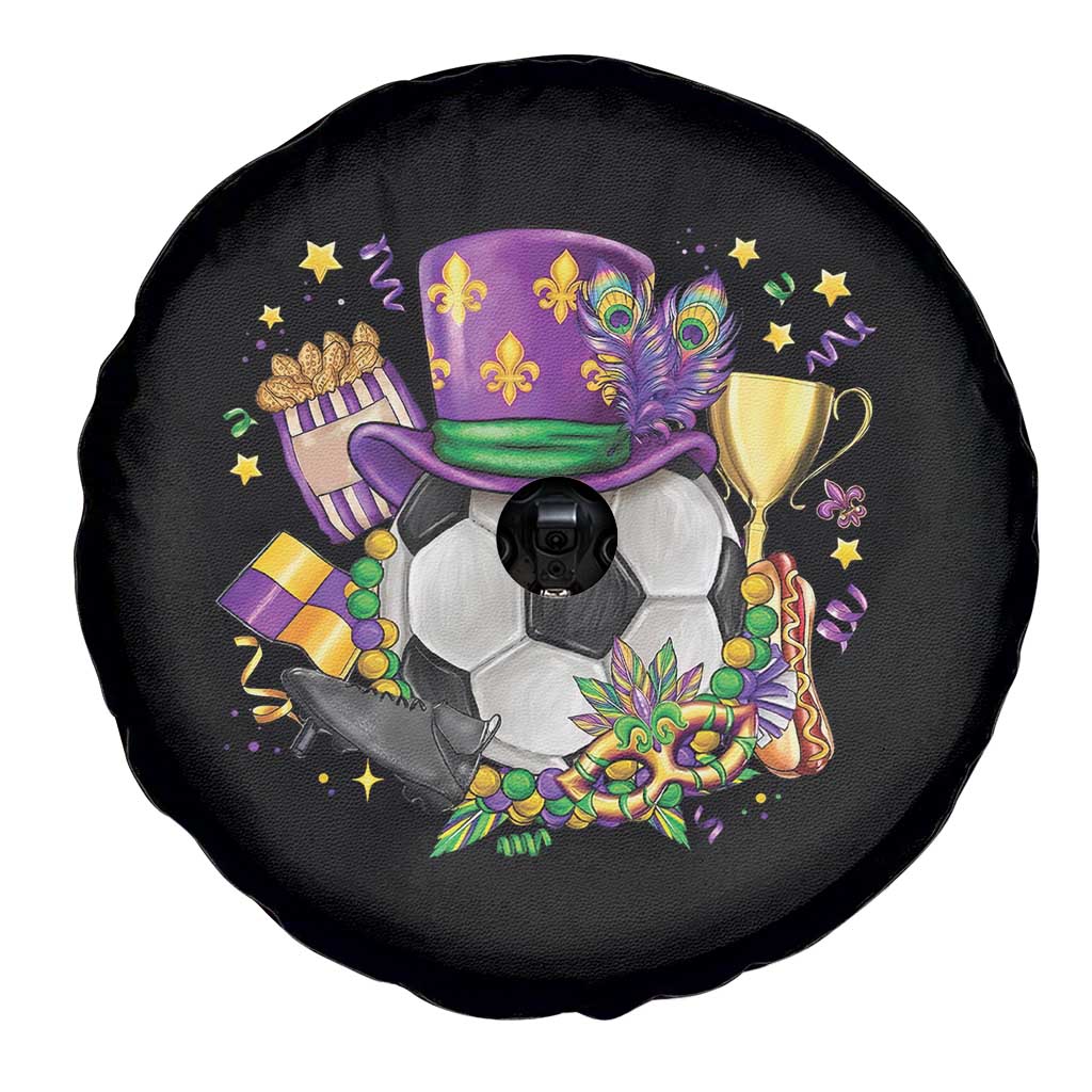 Mardi Gras Soccer Ball Spare Tire Cover Funny Soccer Player Gift