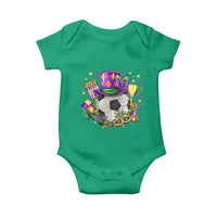Mardi Gras Soccer Ball Baby Onesie Funny Soccer Player Gift