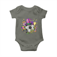 Mardi Gras Soccer Ball Baby Onesie Funny Soccer Player Gift