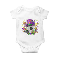 Mardi Gras Soccer Ball Baby Onesie Funny Soccer Player Gift