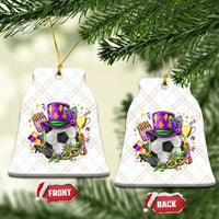 Mardi Gras Soccer Ball Ceramic Ornament Funny Soccer Player Gift