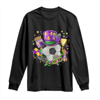 Mardi Gras Soccer Ball Long Sleeve Shirt Funny Soccer Player Gift