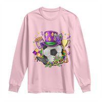 Mardi Gras Soccer Ball Long Sleeve Shirt Funny Soccer Player Gift
