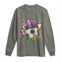 Mardi Gras Soccer Ball Long Sleeve Shirt Funny Soccer Player Gift