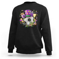 Mardi Gras Soccer Ball Sweatshirt Funny Soccer Player Gift