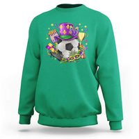 Mardi Gras Soccer Ball Sweatshirt Funny Soccer Player Gift