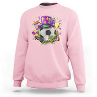 Mardi Gras Soccer Ball Sweatshirt Funny Soccer Player Gift