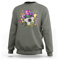 Mardi Gras Soccer Ball Sweatshirt Funny Soccer Player Gift