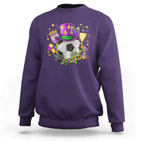 Mardi Gras Soccer Ball Sweatshirt Funny Soccer Player Gift