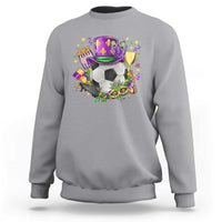 Mardi Gras Soccer Ball Sweatshirt Funny Soccer Player Gift