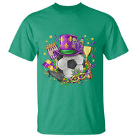 Mardi Gras Soccer Ball T Shirt Funny Soccer Player Gift