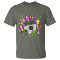Mardi Gras Soccer Ball T Shirt Funny Soccer Player Gift