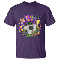 Mardi Gras Soccer Ball T Shirt Funny Soccer Player Gift