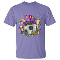 Mardi Gras Soccer Ball T Shirt Funny Soccer Player Gift