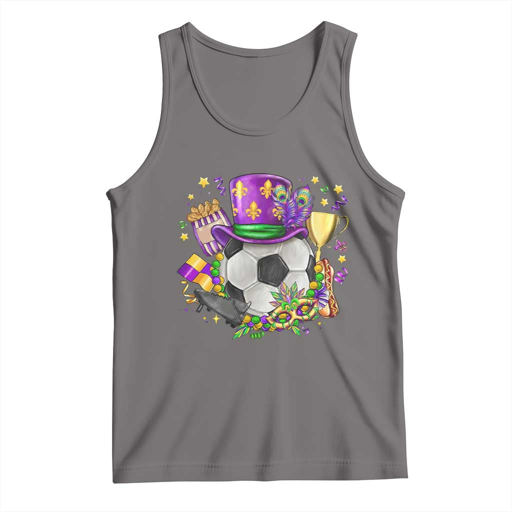 Mardi Gras Soccer Ball Tank Top Funny Soccer Player Gift