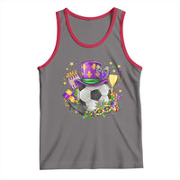 Mardi Gras Soccer Ball Tank Top Funny Soccer Player Gift