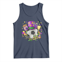 Mardi Gras Soccer Ball Tank Top Funny Soccer Player Gift