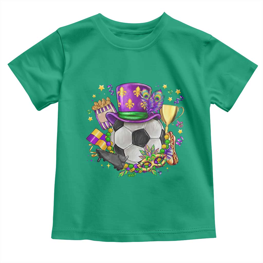Mardi Gras Soccer Ball Toddler T Shirt Funny Soccer Player Gift