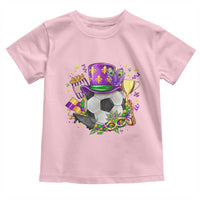 Mardi Gras Soccer Ball Toddler T Shirt Funny Soccer Player Gift
